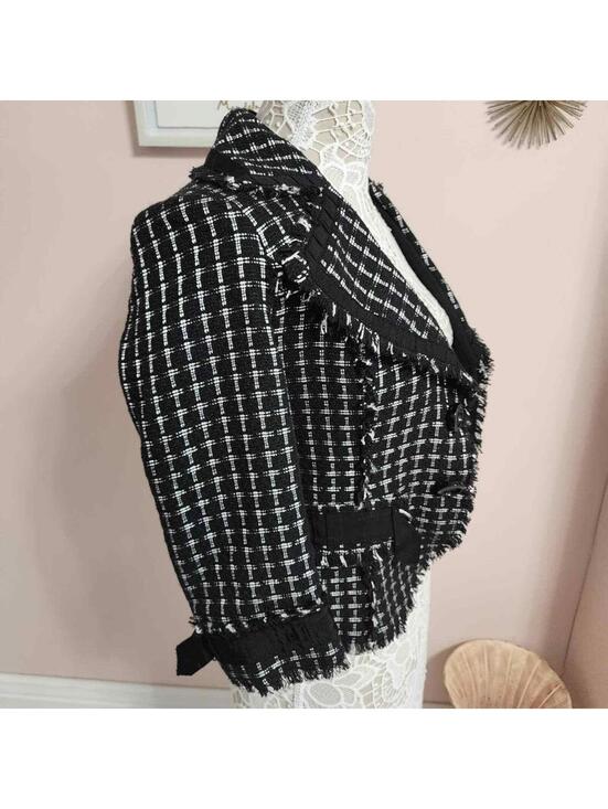 White House Black Market Jackets & Blazers - WHBM white house black market fringe ribbon tweed unique blazer 00